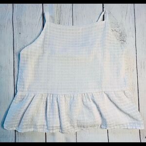 Girls white tank top